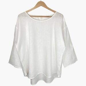 EILEEN FISHER '100% Irish Linen' top size: M